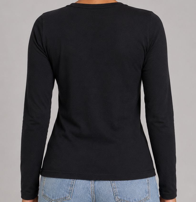 Pima Cotton Crewneck Long-Sleeve T-Shirt