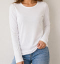 Pima Cotton Crewneck Long-Sleeve T-Shirt