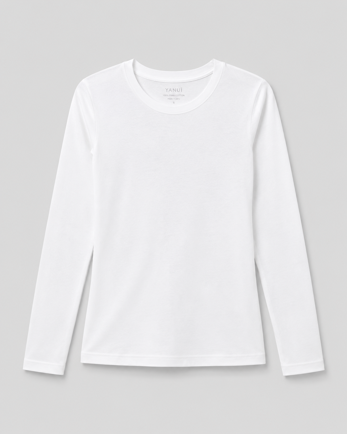 Pima Cotton Crewneck Long-Sleeve T-Shirt