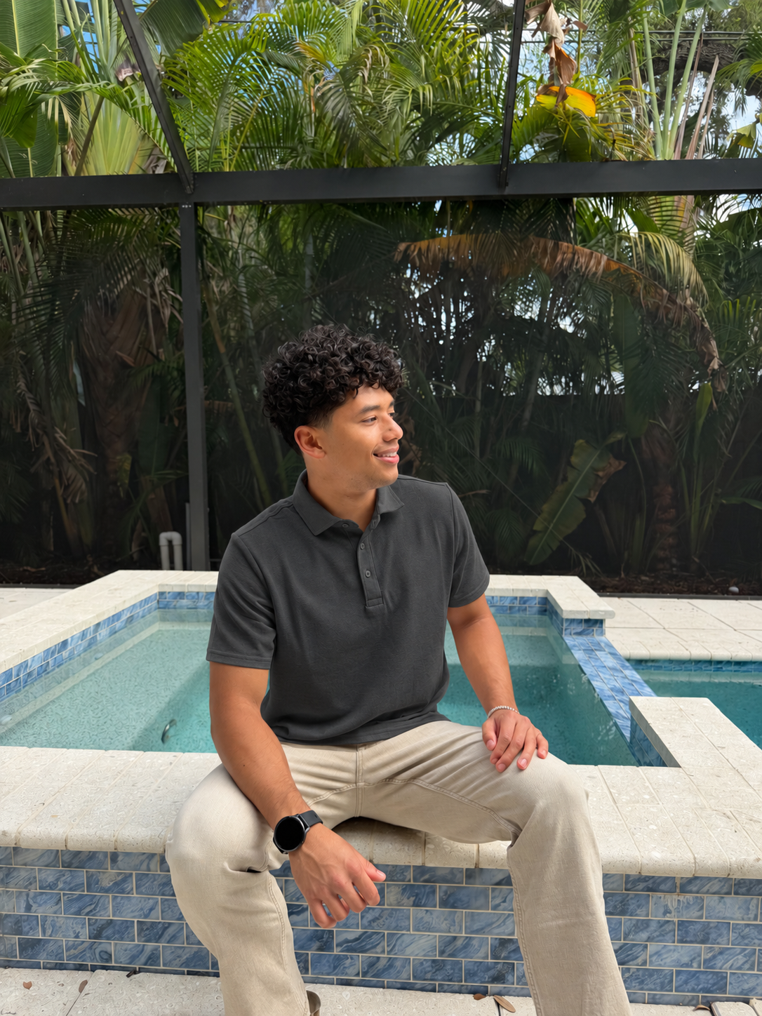 Taylor Self-Fabric Piqué Polo – 100% Peruvian Pima Cotton