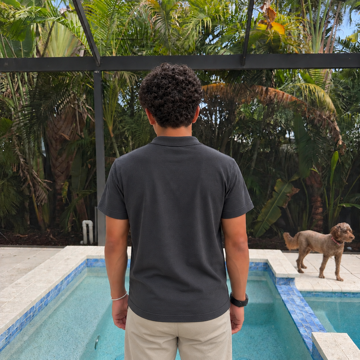 Taylor Self-Fabric Piqué Polo – 100% Peruvian Pima Cotton