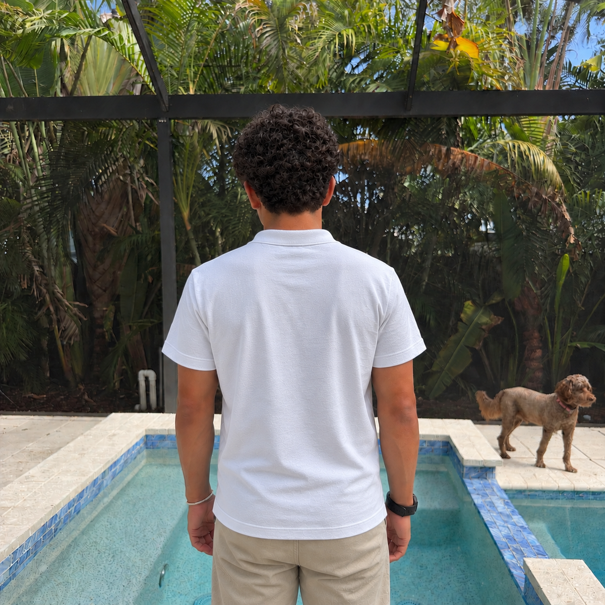 Taylor Self-Fabric Piqué Polo – 100% Peruvian Pima Cotton