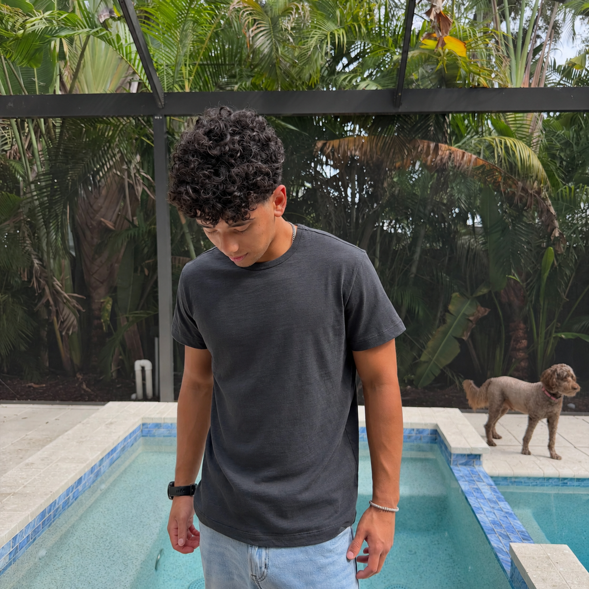 Slub Crew Neck Tee – 100% Peruvian Pima Cotton