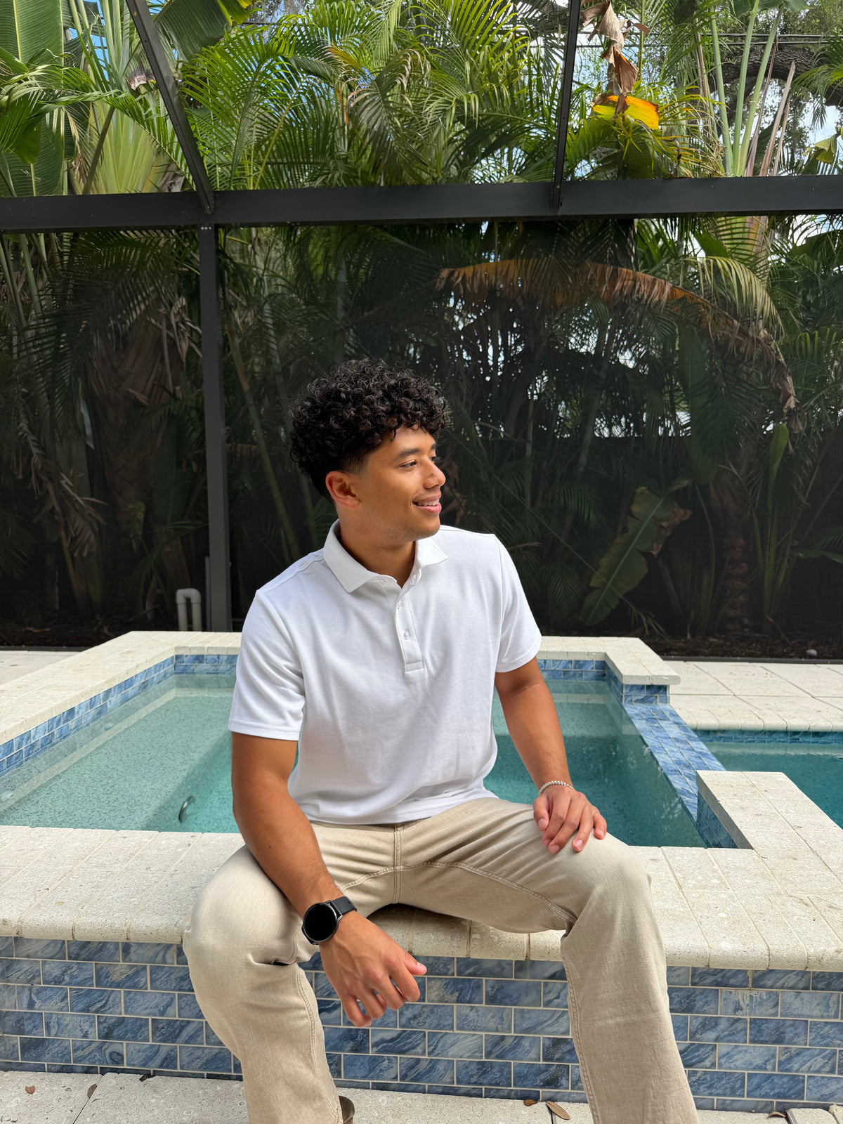 Taylor Self-Fabric Piqué Polo – 100% Peruvian Pima Cotton