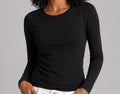 Pima Cotton Crewneck Long-Sleeve T-Shirt
