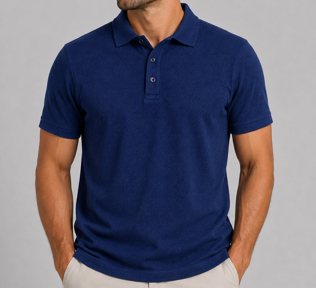 Taylor Self-Fabric Piqué Polo – 100% Peruvian Pima Cotton