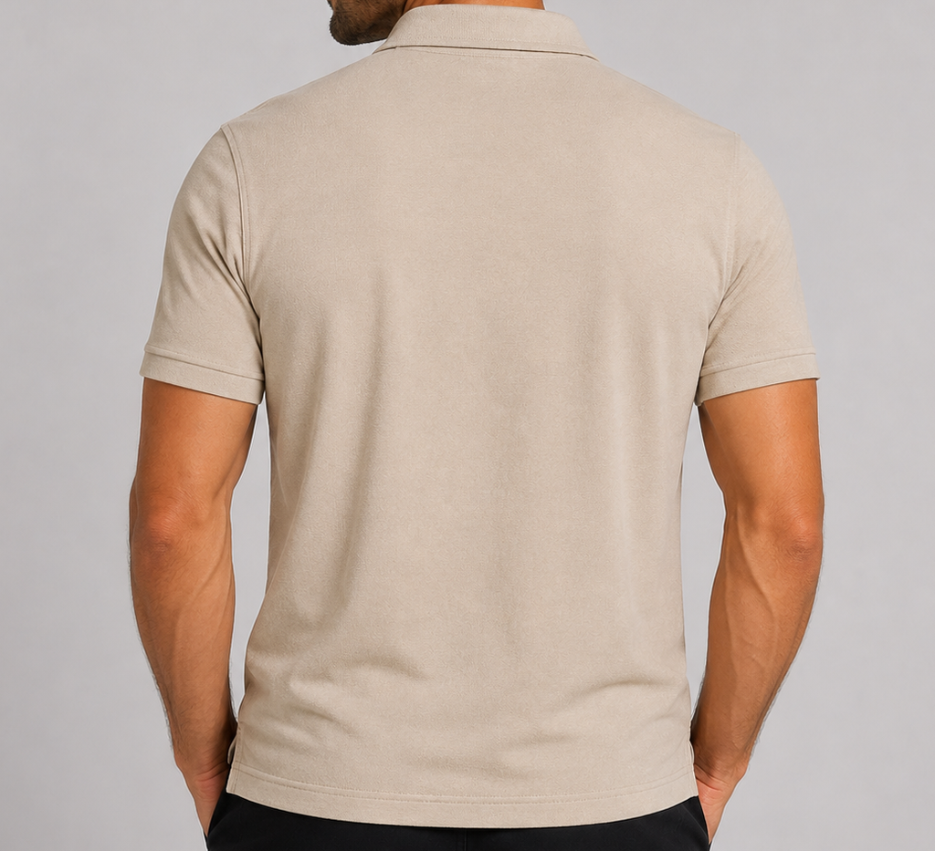 Taylor Self-Fabric Piqué Polo – 100% Peruvian Pima Cotton