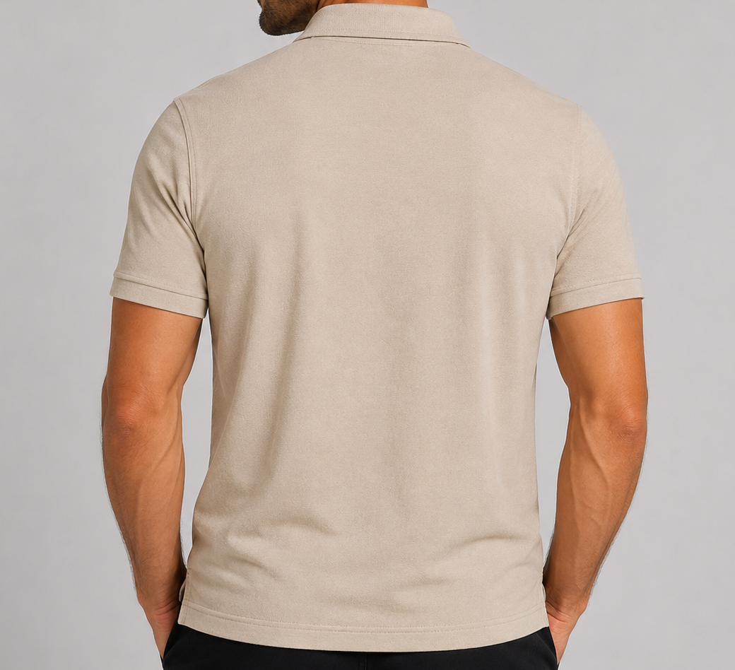 Taylor Self-Fabric Piqué Polo – 100% Peruvian Pima Cotton