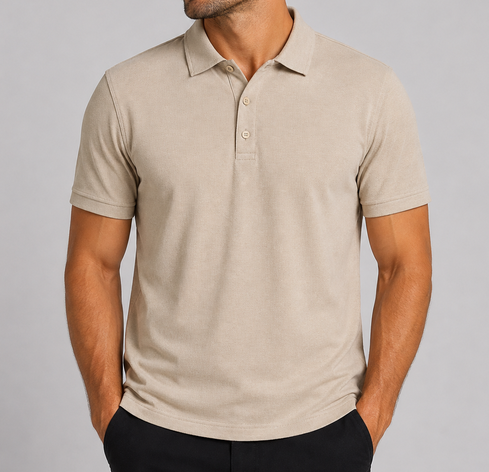 Taylor Self-Fabric Piqué Polo – 100% Peruvian Pima Cotton