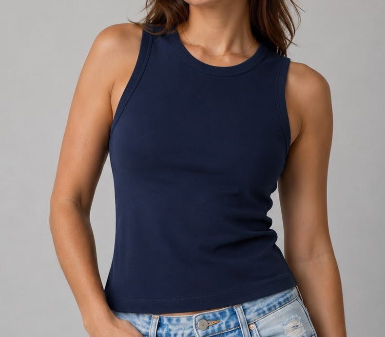 Pima Cotton Rib Tank Top