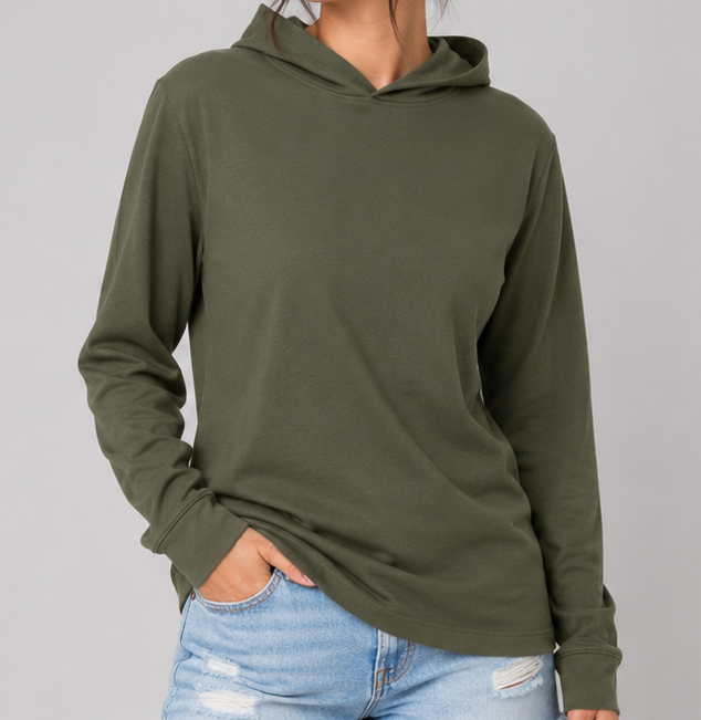 Pima Cotton Lightweight Hoodie