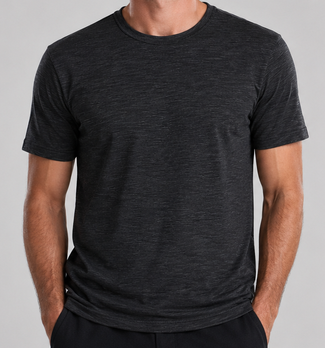 Slub Crew Neck Tee – 100% Peruvian Pima Cotton
