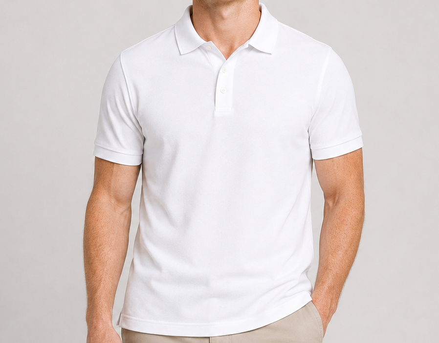 Taylor Self-Fabric Piqué Polo – 100% Peruvian Pima Cotton