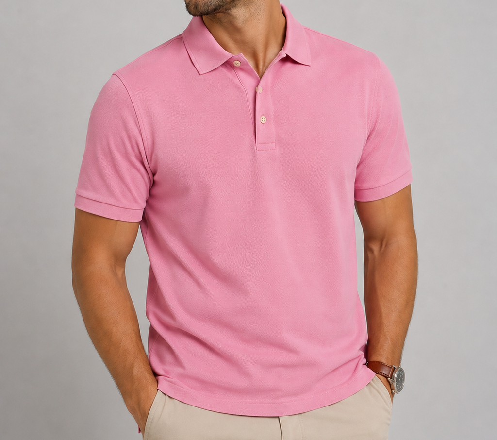 Taylor Self-Fabric Piqué Polo – 100% Peruvian Pima Cotton