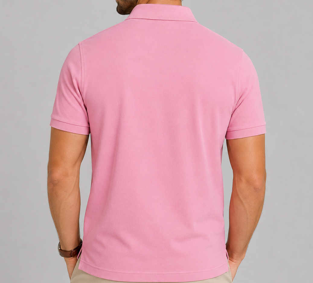 Taylor Self-Fabric Piqué Polo – 100% Peruvian Pima Cotton