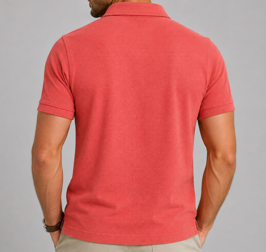 Taylor Self-Fabric Piqué Polo – 100% Peruvian Pima Cotton