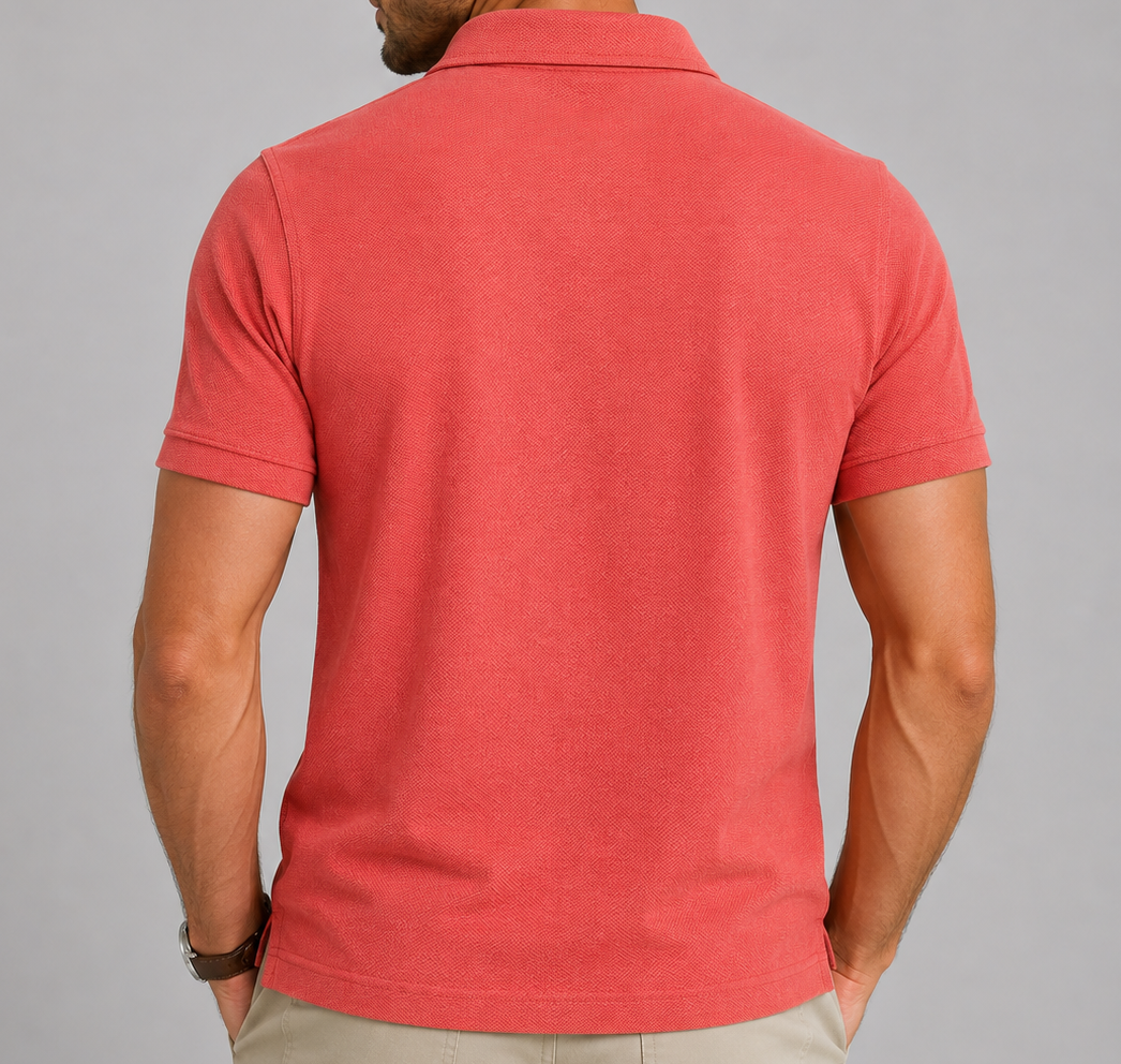 Taylor Self-Fabric Piqué Polo – 100% Peruvian Pima Cotton