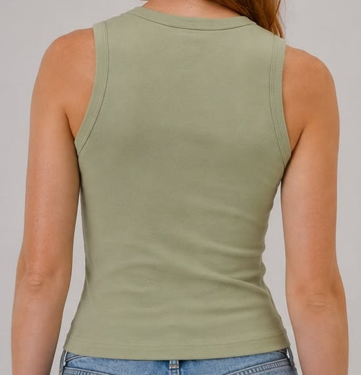 Pima Cotton Rib Tank Top