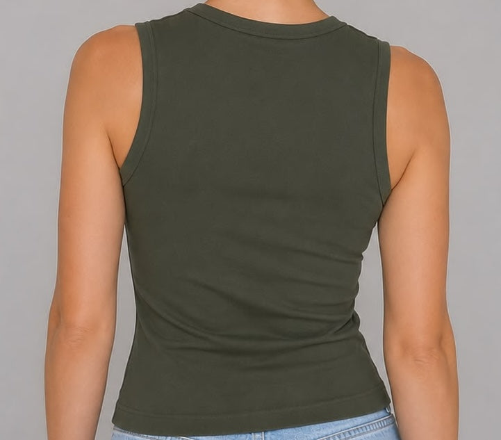 Pima Cotton Rib Tank Top