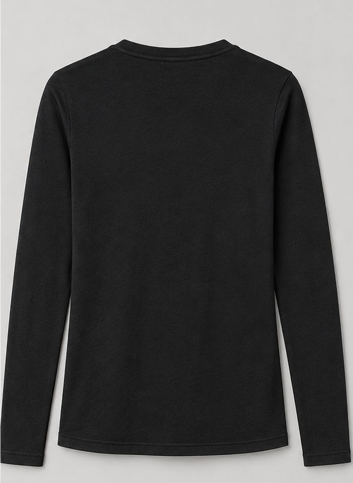 Pima Cotton Crewneck Long-Sleeve T-Shirt